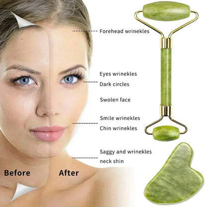 Gua sha en jade naturelle